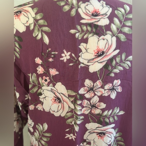LuLaRoe Floral Kimono Duster Cardigan - Picture 4 of 4